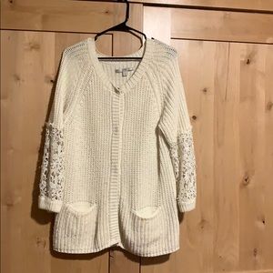 Oversized knit sweater cardigan